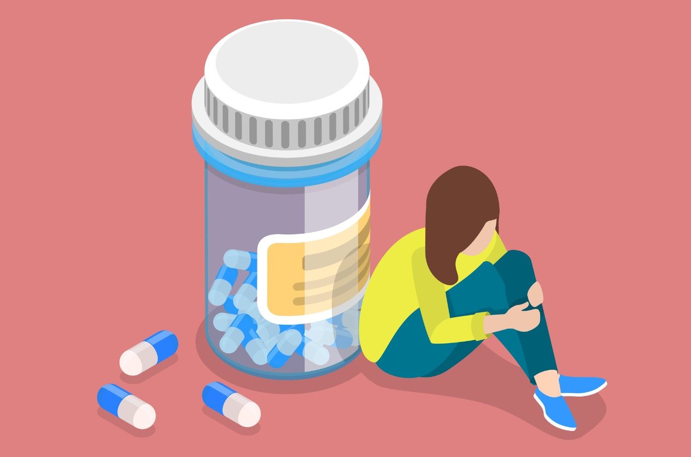 opioid addiction illustration